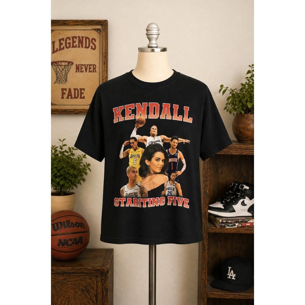Gildan Kendall Kardashian Starting Five Humor Tee Medium NBA